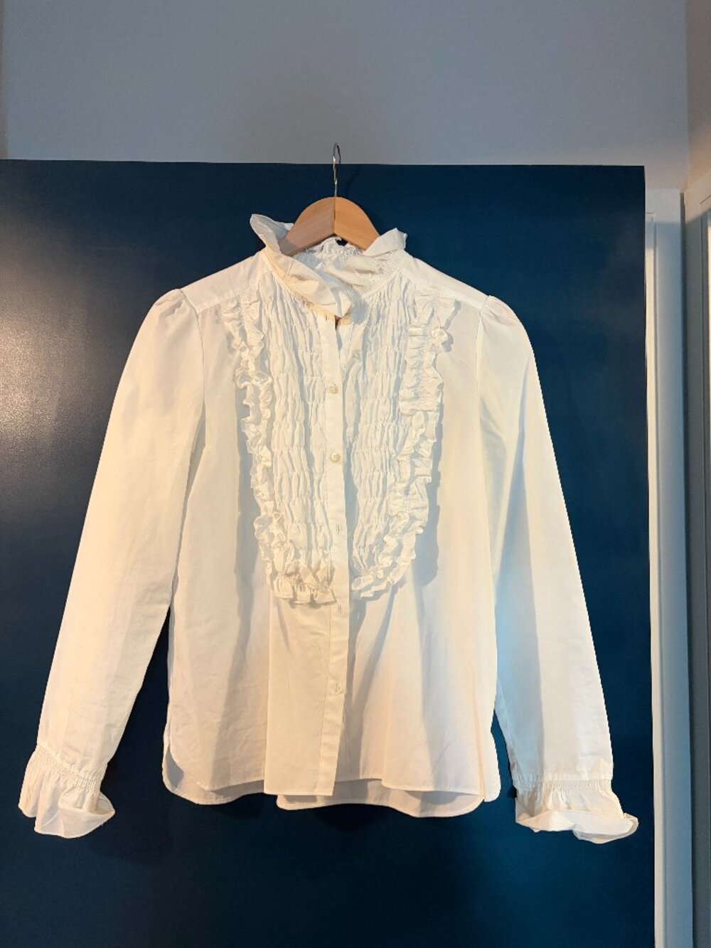 See by Chloe Tuxedo Ruffle Shirt Size 40